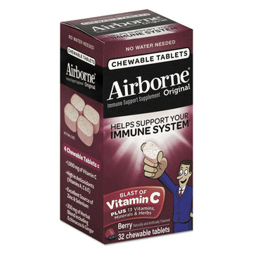Airborne® Immune Support Chewable Tablets, 32 Tablets Per Box freeshipping - TVN Wholesale